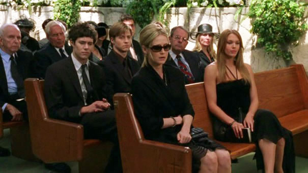 All the family at Caleb's funeral